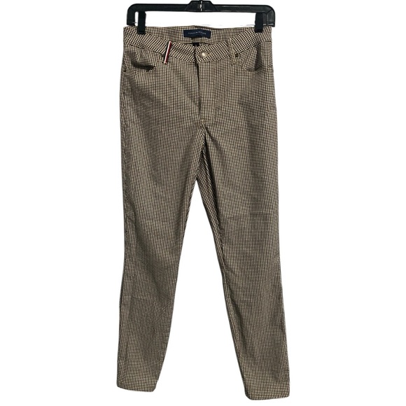 Tommy Hilfiger Womens Size 6 Plaid Checkered Straight Leg Pants Brown - Picture 1 of 11